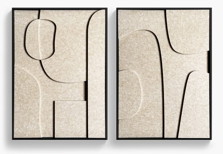 Felt Art. The trend of the moment, 3-layered felt in Japandi style!