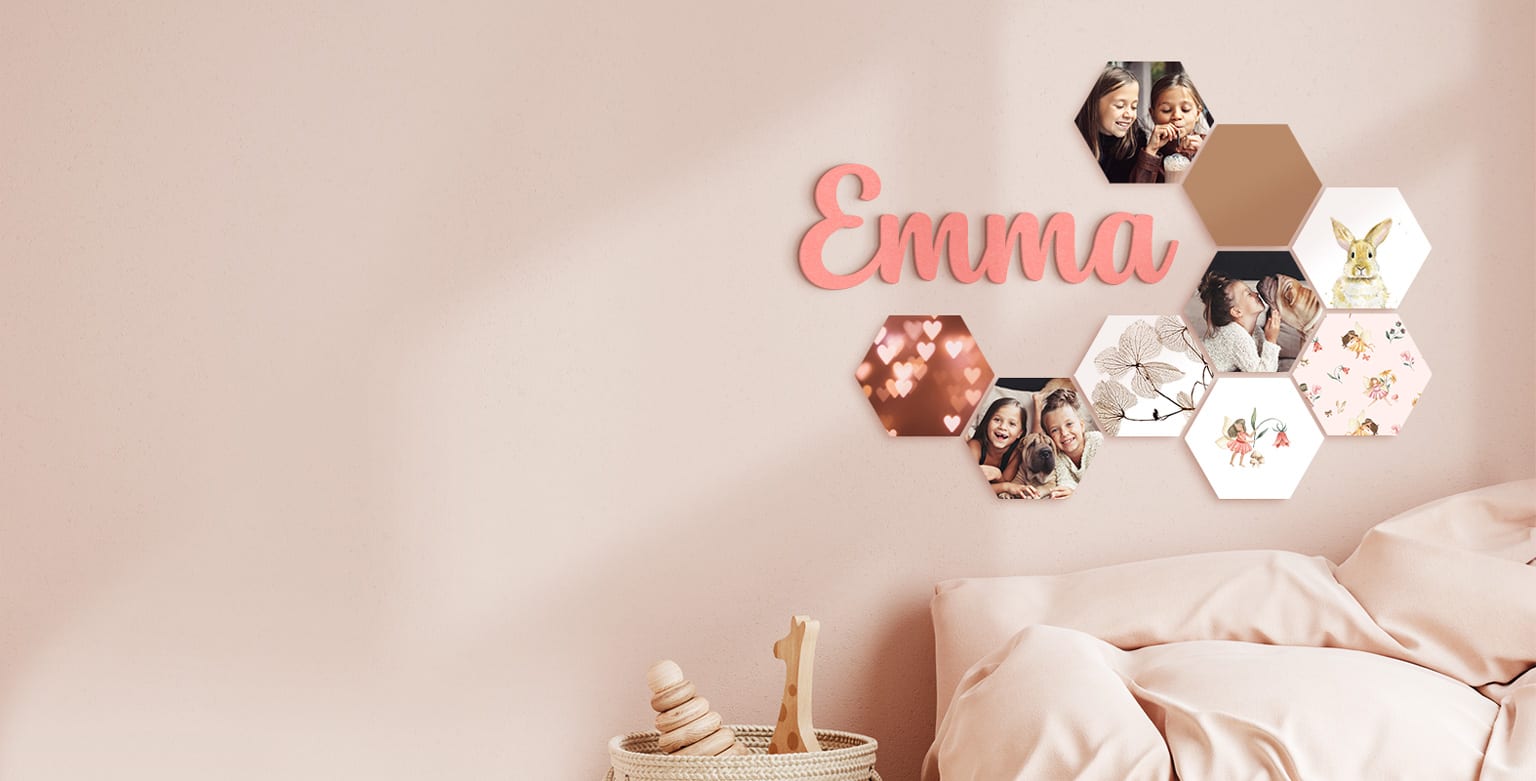 The name of your child on their bedroom wall