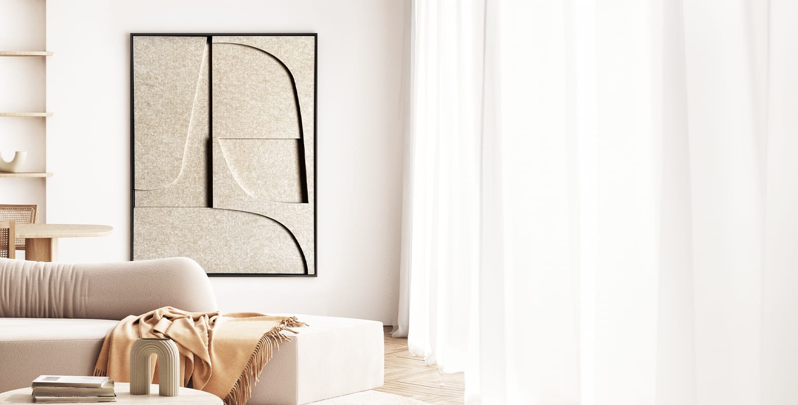 Felt Art. Impressive art made from recycled plastic bottles. Sound-absorbing and acoustic dampening!