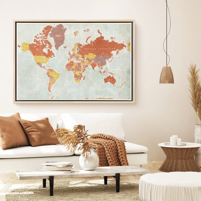 World map canvas