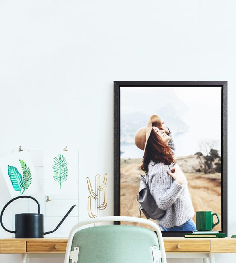 Canvas print in a living room